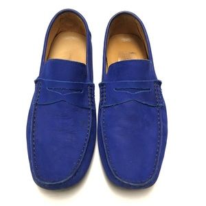Blue Suede Moccasins Size 8.5